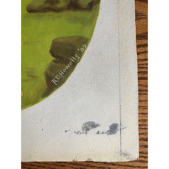 Antique 1907 Signed R.D. Howells Painted Young Woman 16 x 20 Braids - Picture 5 of 7